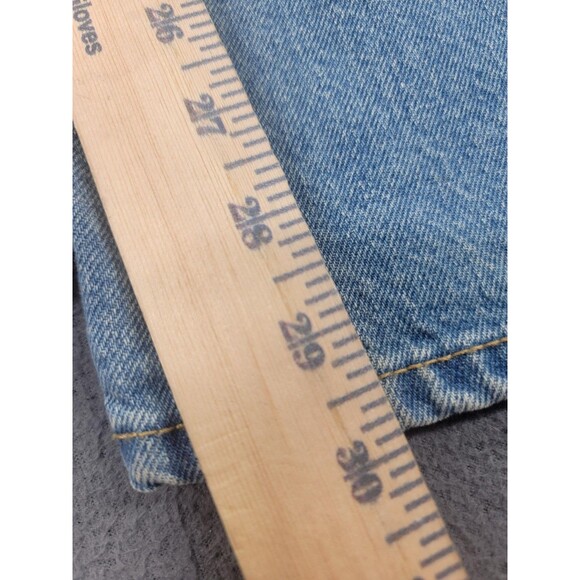 Motel Jeans Womens 28x30 Light Wash High Rise Wide Straight Leg Blue Denim - Picture 3 of 14